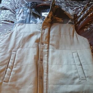 Men's Camouflage and Tan Quilted Vest